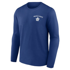 Toronto Maple Leafs Blue Team Lockup Long Sleeve T-Shirt - NHL
