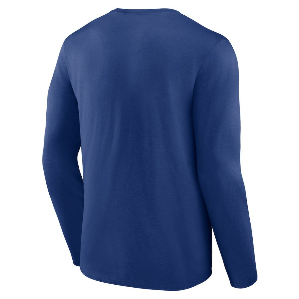 Toronto Maple Leafs Blue Team Lockup Long Sleeve T-Shirt - NHL