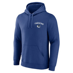 Vancouver Canucks Blue Team Lockup Pullover Hoodie - NHL