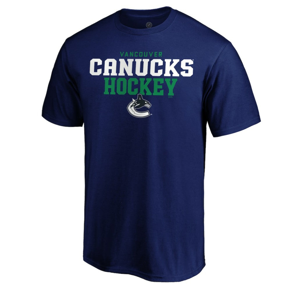 Vancouver Canucks Navy Double Stack T-Shirt - NHL