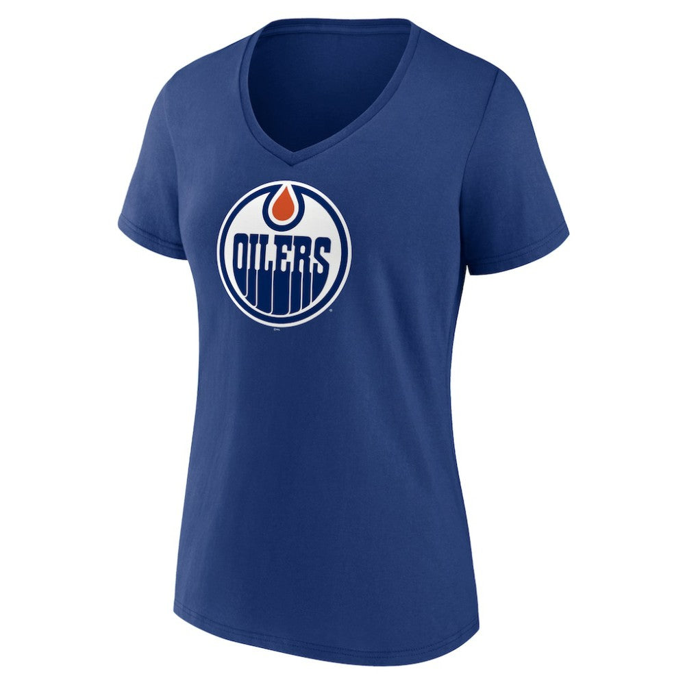Edmonton Oilers Women's Primary Logo T-Shirt - Blue - NHL
