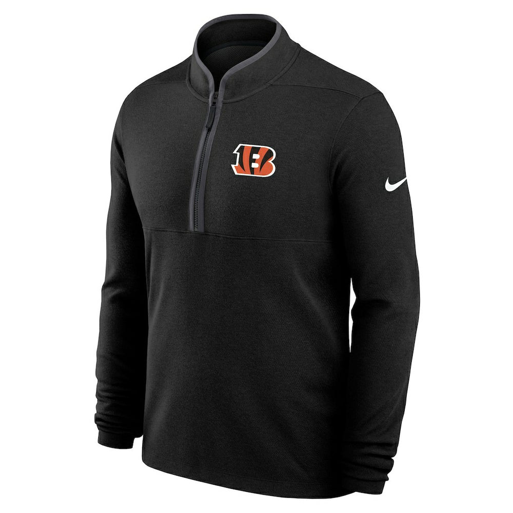 Cincinnati Bengals Lightweight Victory Dri-FIT Half-Zip Pullover Black | Nike for Sale