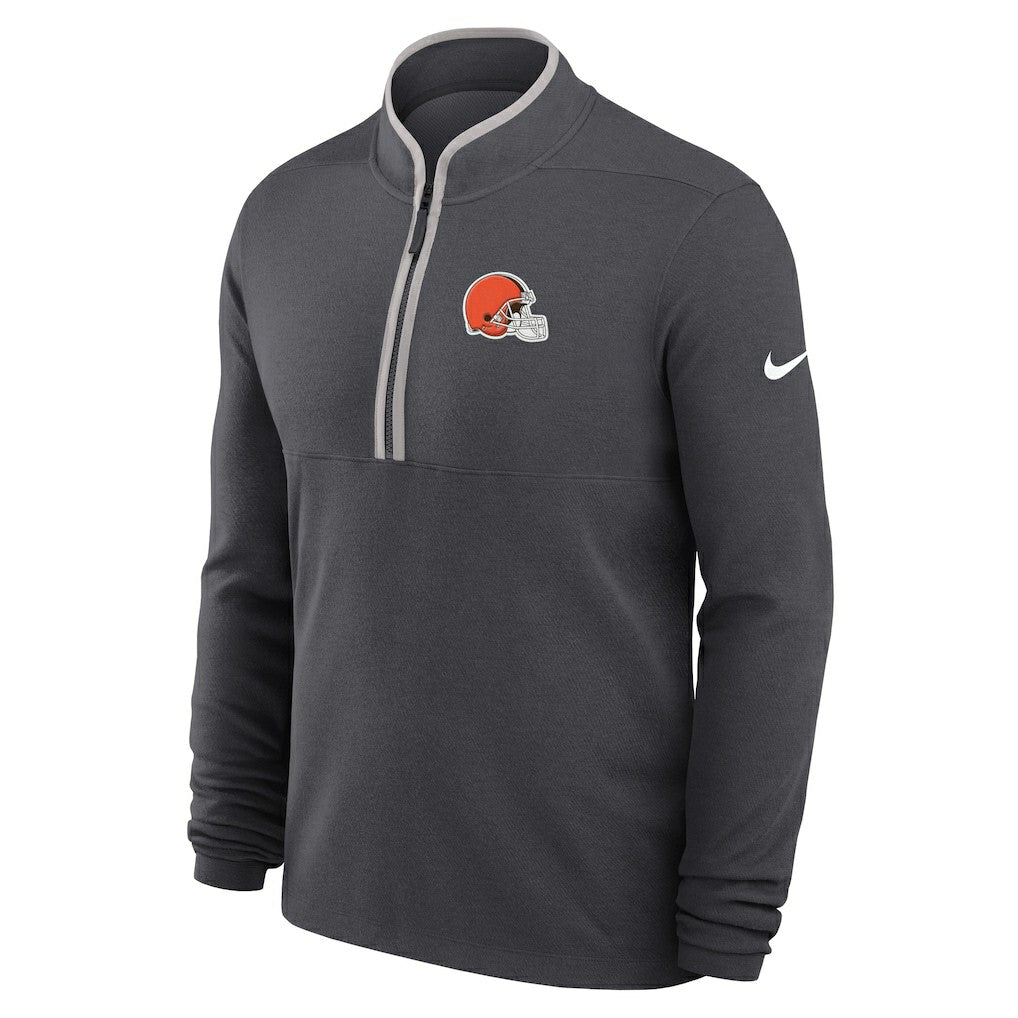 Cleveland Browns Lightweight Victory Dri-FIT Half-Zip Pullover Anthracite | Nike for Sale