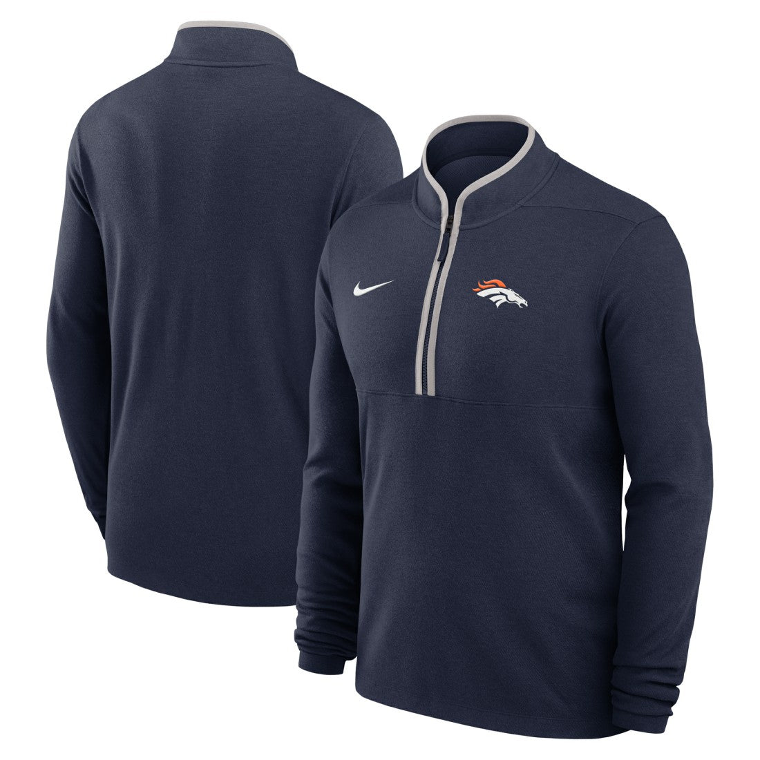 Denver Broncos Lightweight Victory Dri-FIT Half-Zip Pullover Navy | Nike for Sale