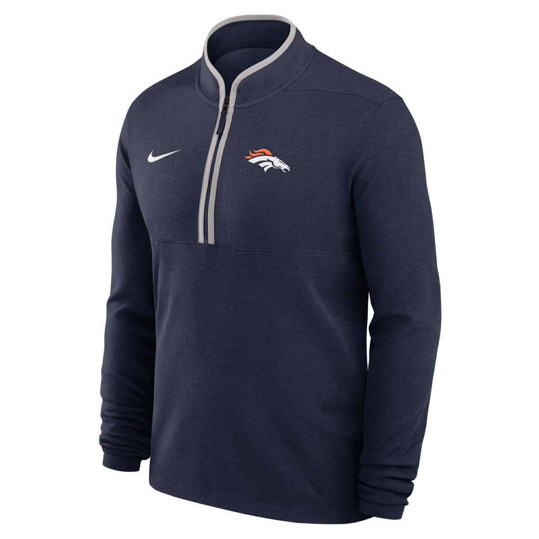 Denver Broncos Lightweight Victory Dri-FIT Half-Zip Pullover Navy | Nike for Sale