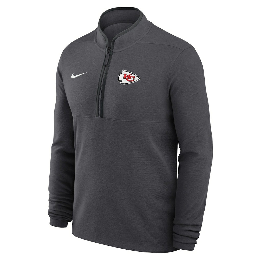 Kansas City Chiefs Lightweight Victory Dri-FIT Half-Zip Pullover Anthracite | Nike for Sale