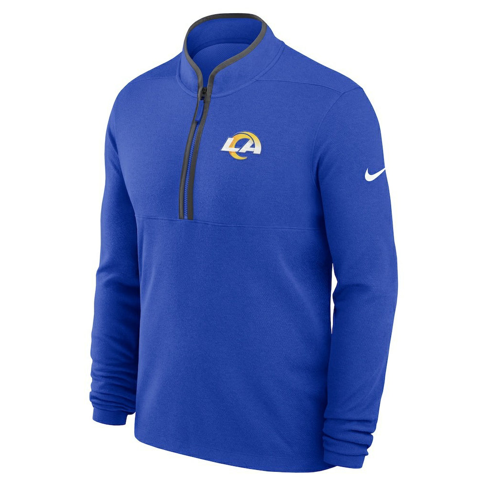 Los Angeles Rams Lightweight Victory Dri-FIT Half-Zip Pullover Royal | Nike for Sale