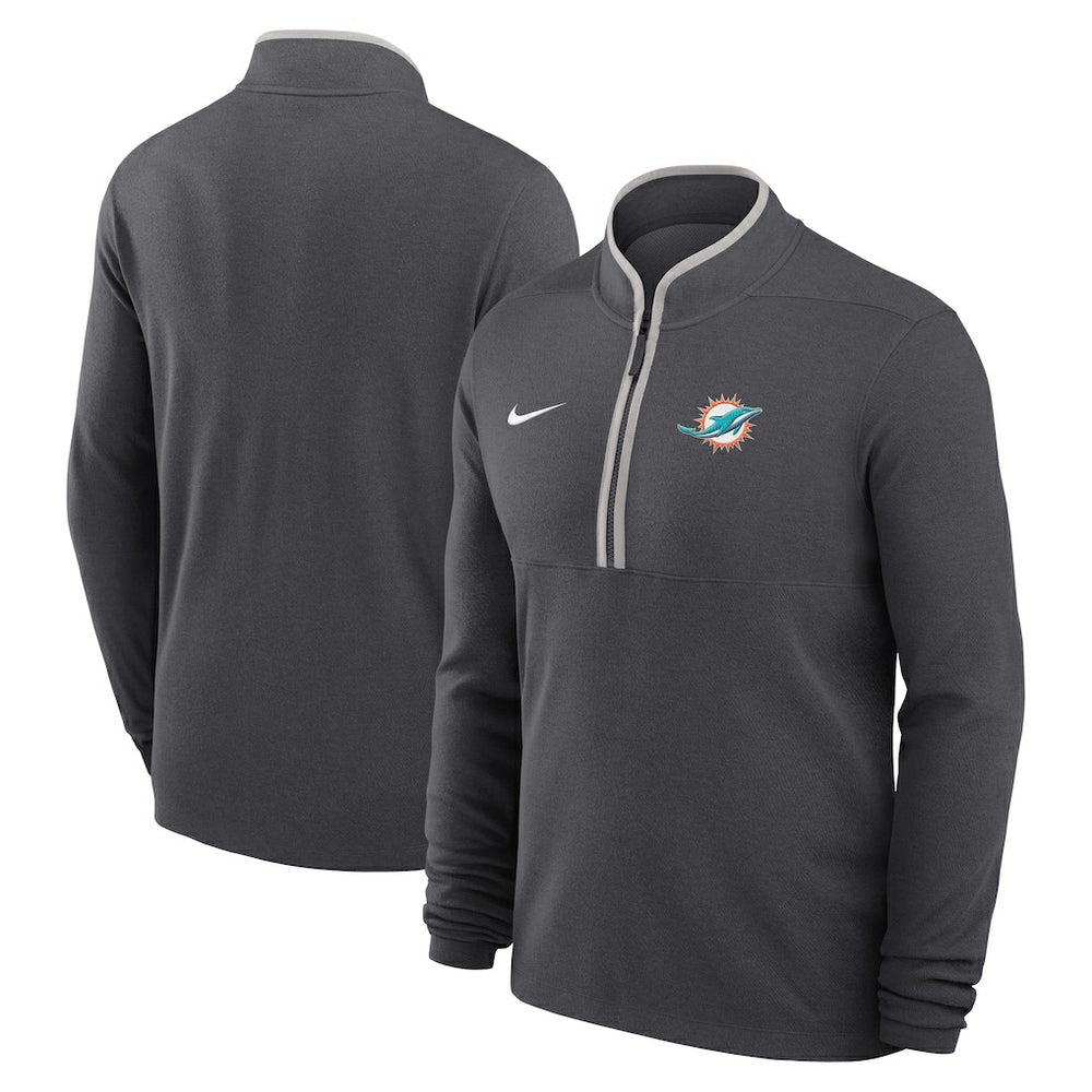 Miami Dolphins Lightweight Victory Dri-FIT Half-Zip Pullover Anthracite | Nike for Sale
