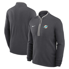 Miami Dolphins Lightweight Victory Dri-FIT Half-Zip Pullover Anthracite | Nike for Sale
