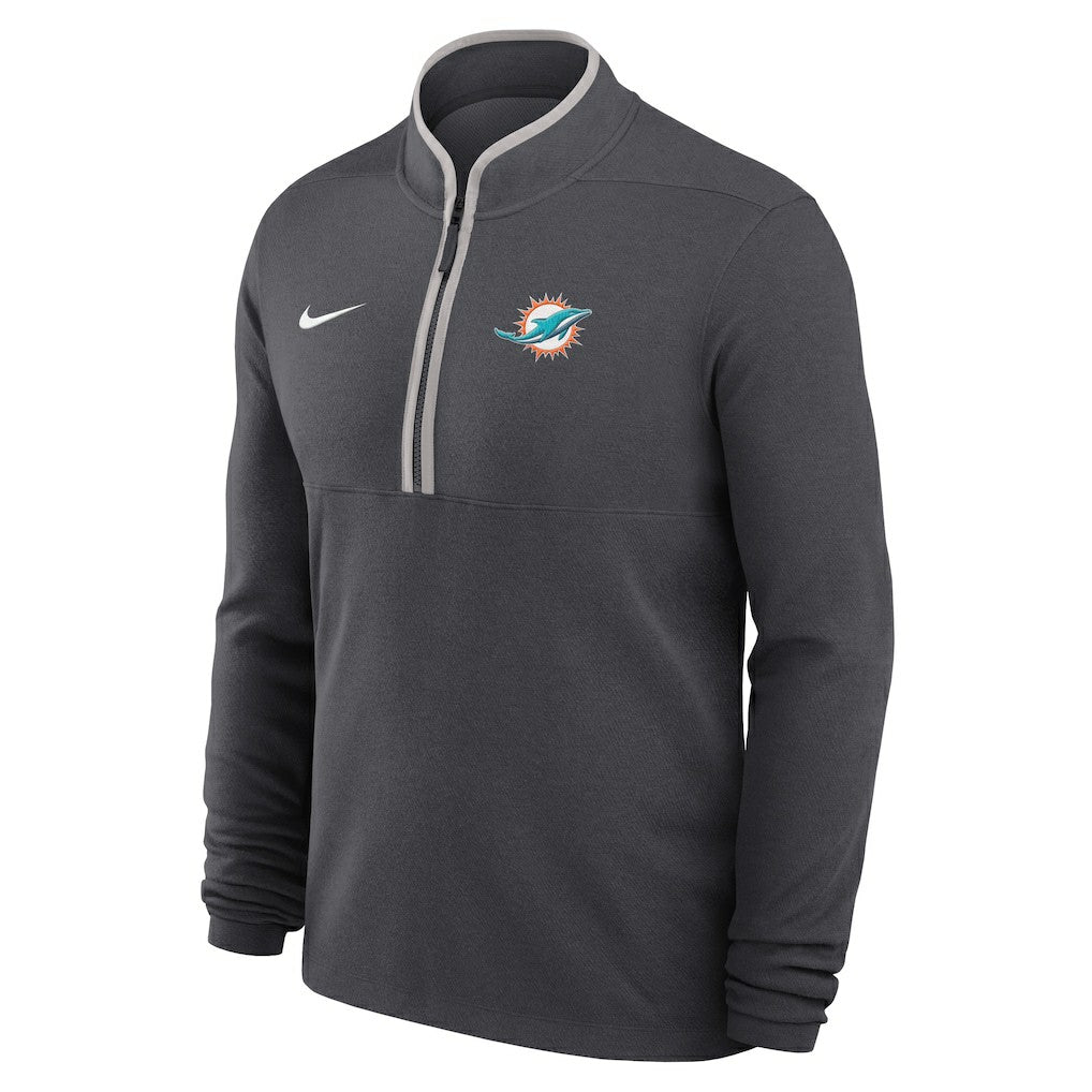 Miami Dolphins Lightweight Victory Dri-FIT Half-Zip Pullover Anthracite | Nike for Sale