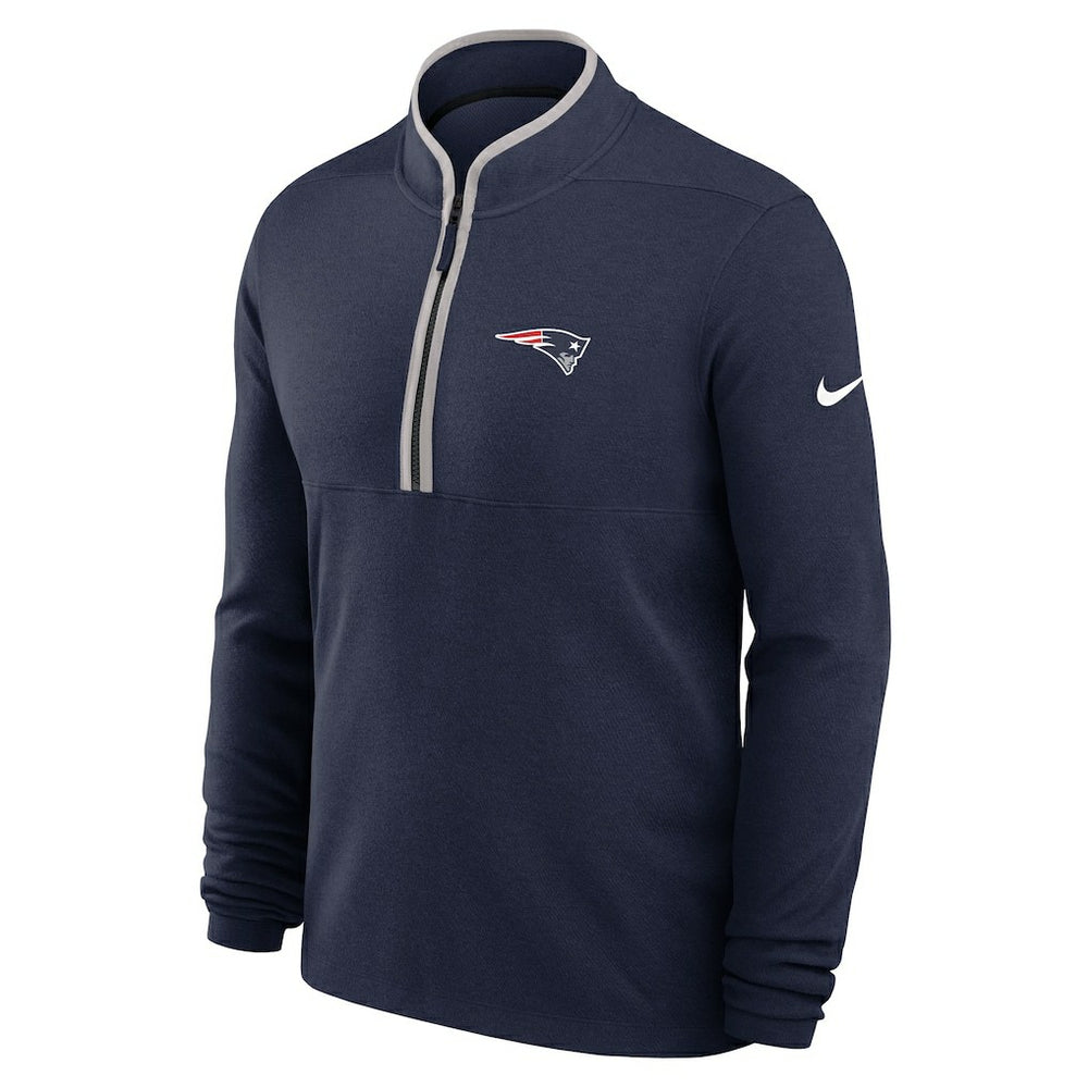 New England Patriots Lightweight Victory Dri-FIT Half-Zip Pullover Navy | Nike for Sale