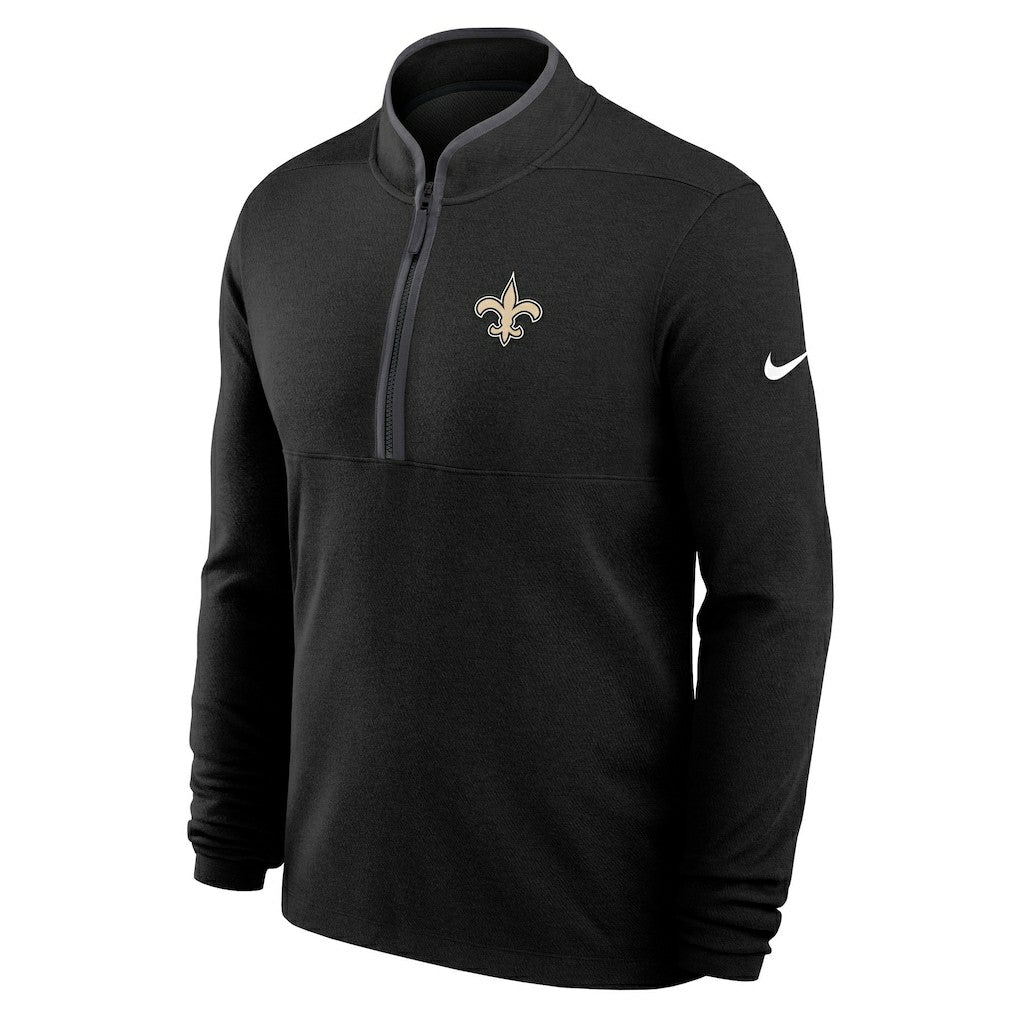 New Orleans Saints Lightweight Victory Dri-FIT Half-Zip Pullover Black | Nike for Sale