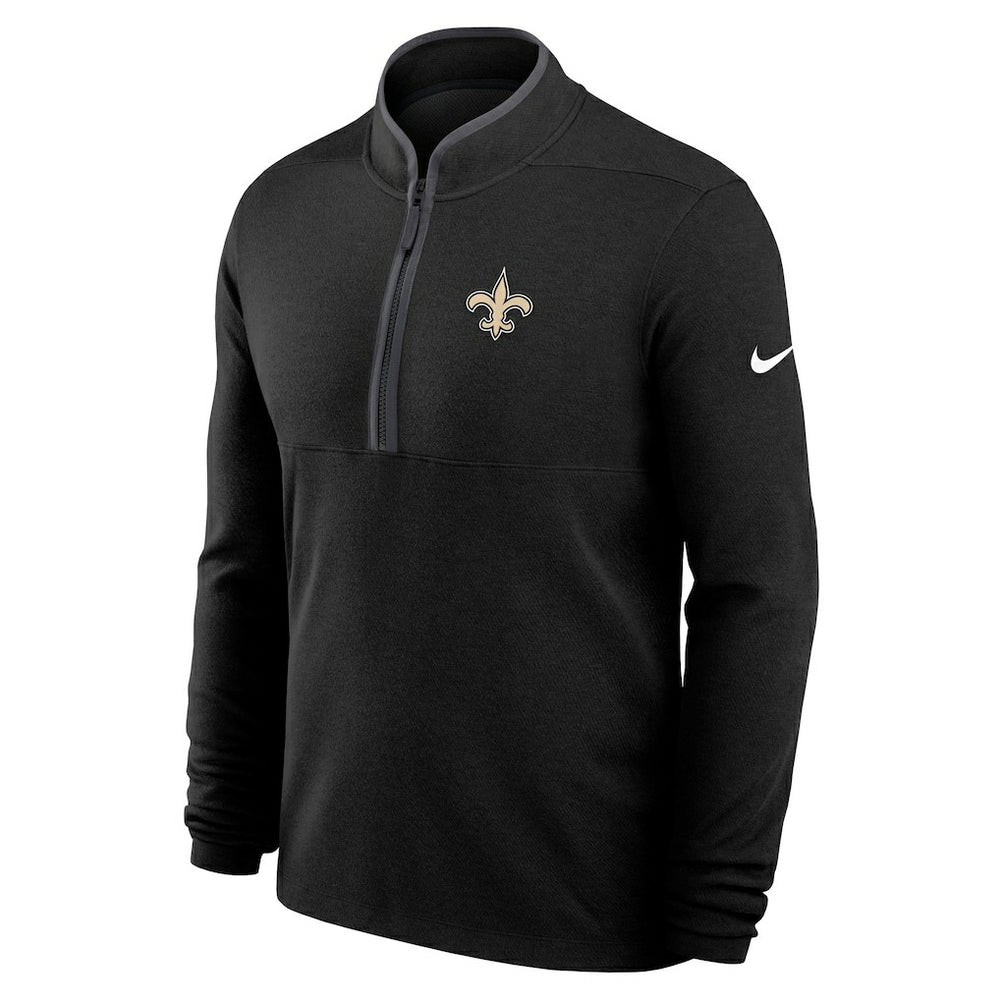 New Orleans Saints Lightweight Victory Dri-FIT Half-Zip Pullover Black | Nike for Sale