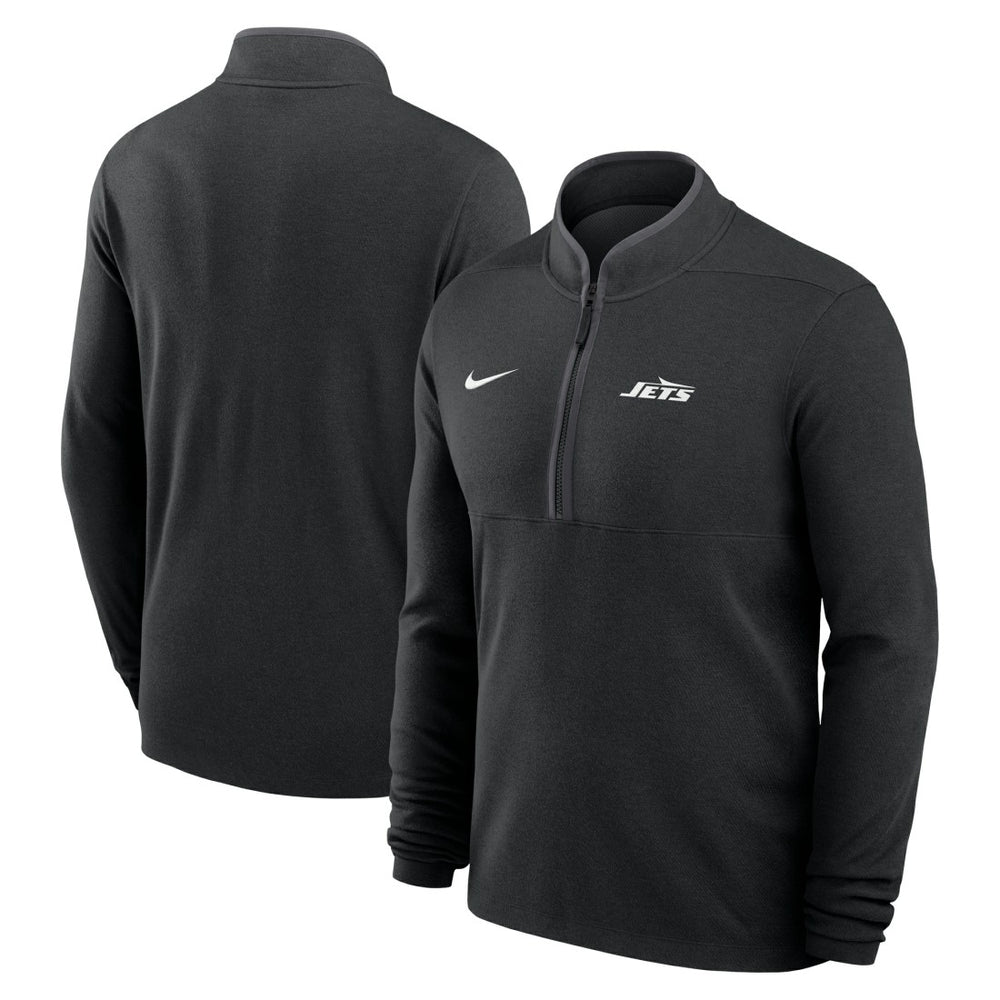 New York Jets Lightweight Victory Dri-FIT Half-Zip Pullover Black | Nike for Sale