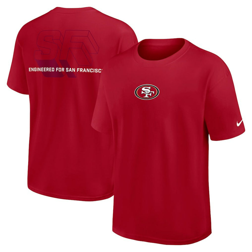 San Francisco 49ers Dominate The Game Essential Max90 T-Shirt Scarlet | Nike for Sale