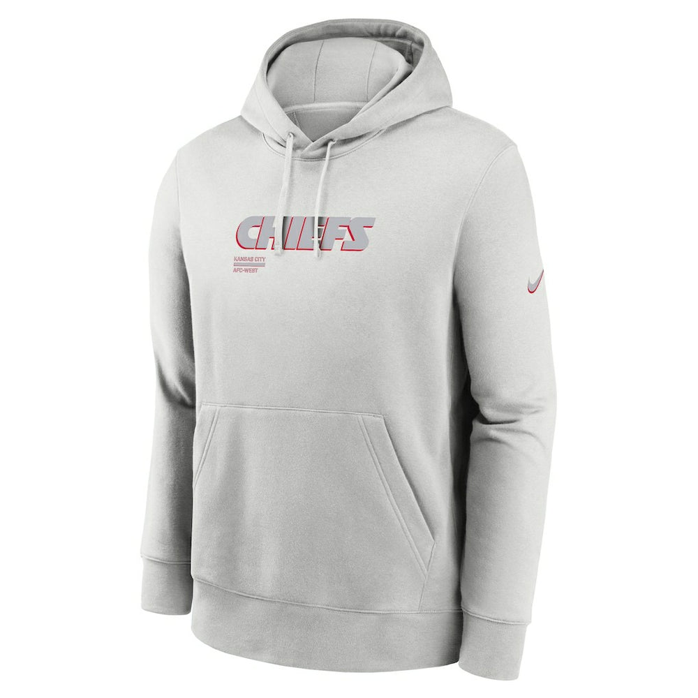 Kansas City Chiefs Edge Pack French Terry Club Pullover Hoodie Gray | Nike for Sale