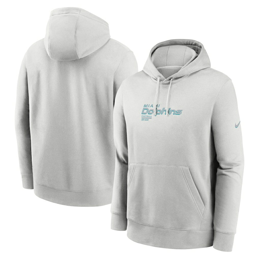 Miami Dolphins Edge Pack French Terry Club Pullover Hoodie Gray | Nike for Sale