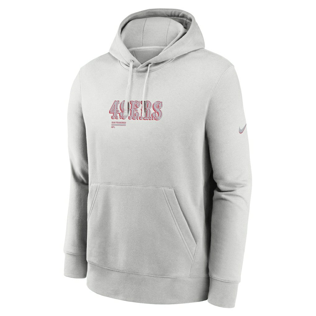 San Francisco 49ers Edge Pack French Terry Club Pullover Hoodie Gray | Nike for Sale