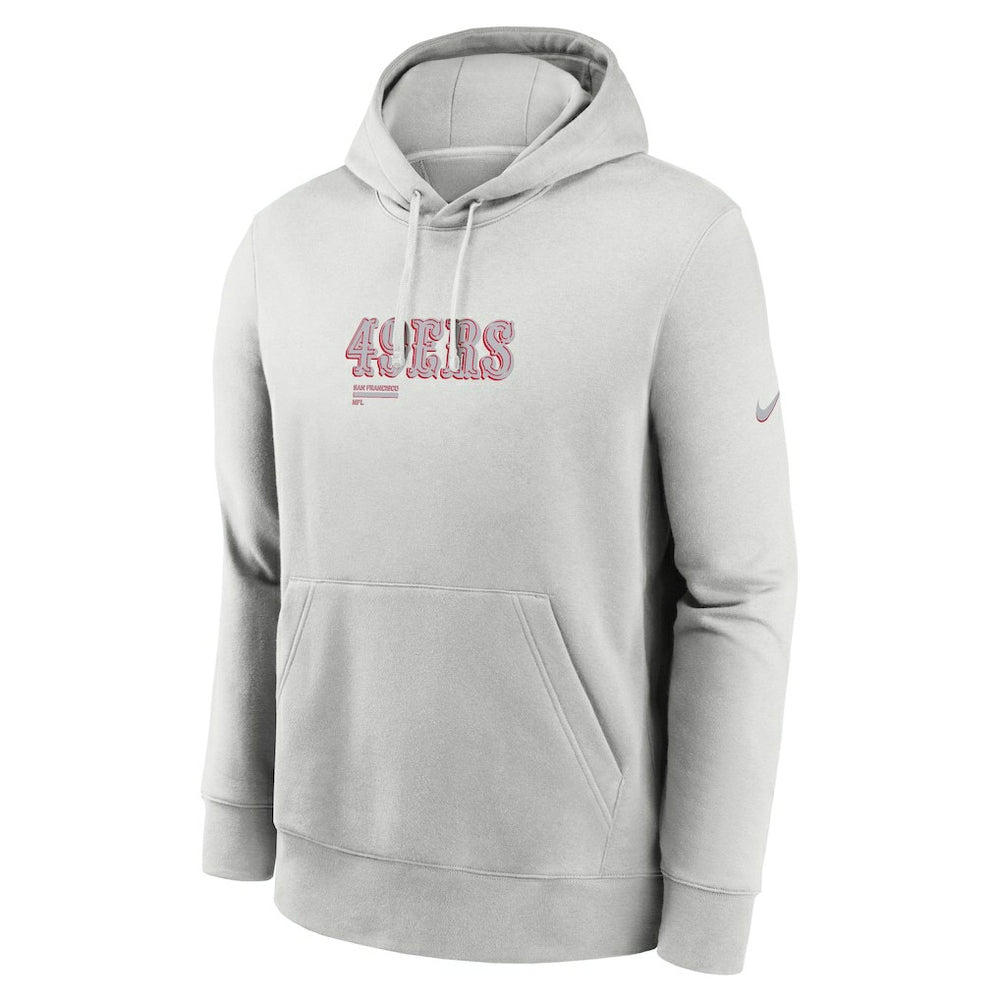 San Francisco 49ers Edge Pack French Terry Club Pullover Hoodie Gray | Nike for Sale