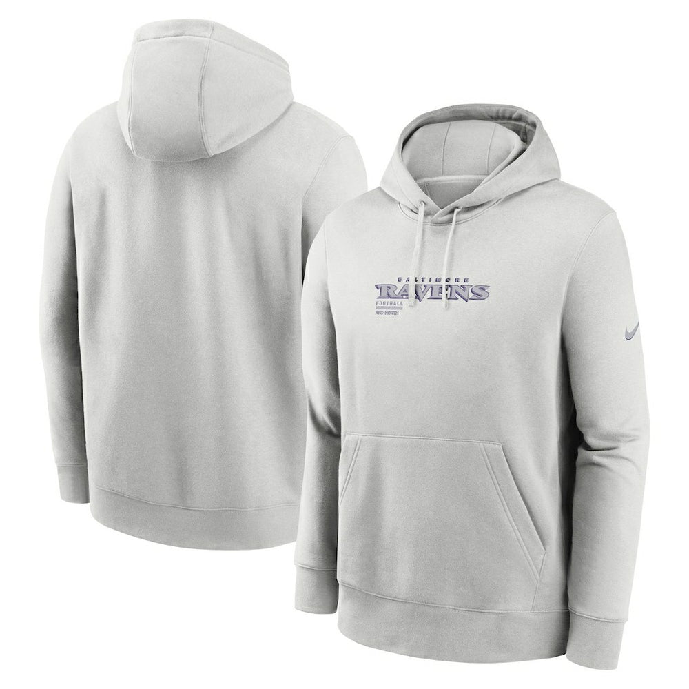Baltimore Ravens Edge Pack French Terry Club Pullover Hoodie Gray | Nike for Sale