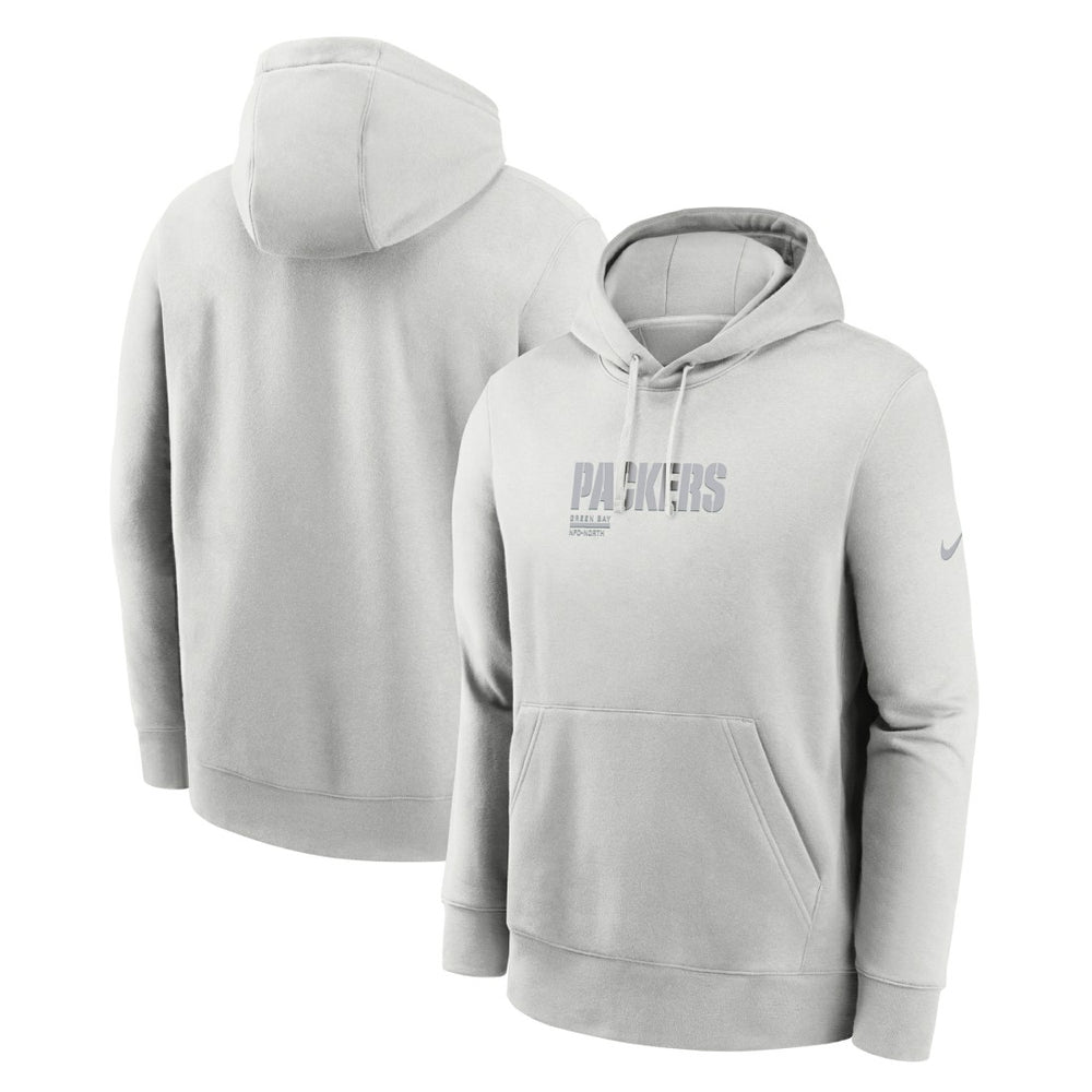Green Bay Packers Edge Pack French Terry Club Pullover Hoodie Gray | Nike for Sale