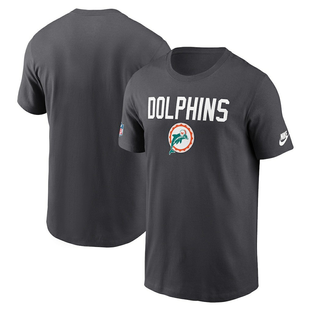 Miami Dolphins Alt Pack Onside Conversion Performance T-Shirt Anthracite | Nike for Sale