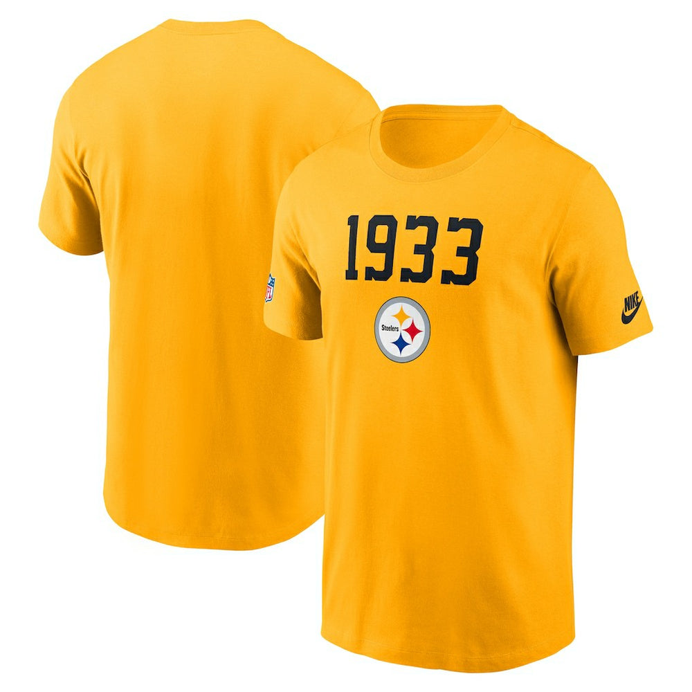 Pittsburgh Steelers 1933 Alt Pack Onside Conversion Performance T-Shirt Gold | Nike for Sale
