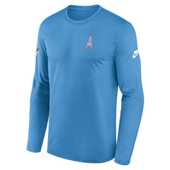 Tennessee Titans Legend Oilers Throwback Dri-FIT Long Sleeve T-Shirt Navy | Nike for Sale