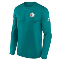 Miami Dolphins Legend Small Logo Dri-FIT Long Sleeve T-Shirt Aqua | Nike for Sale