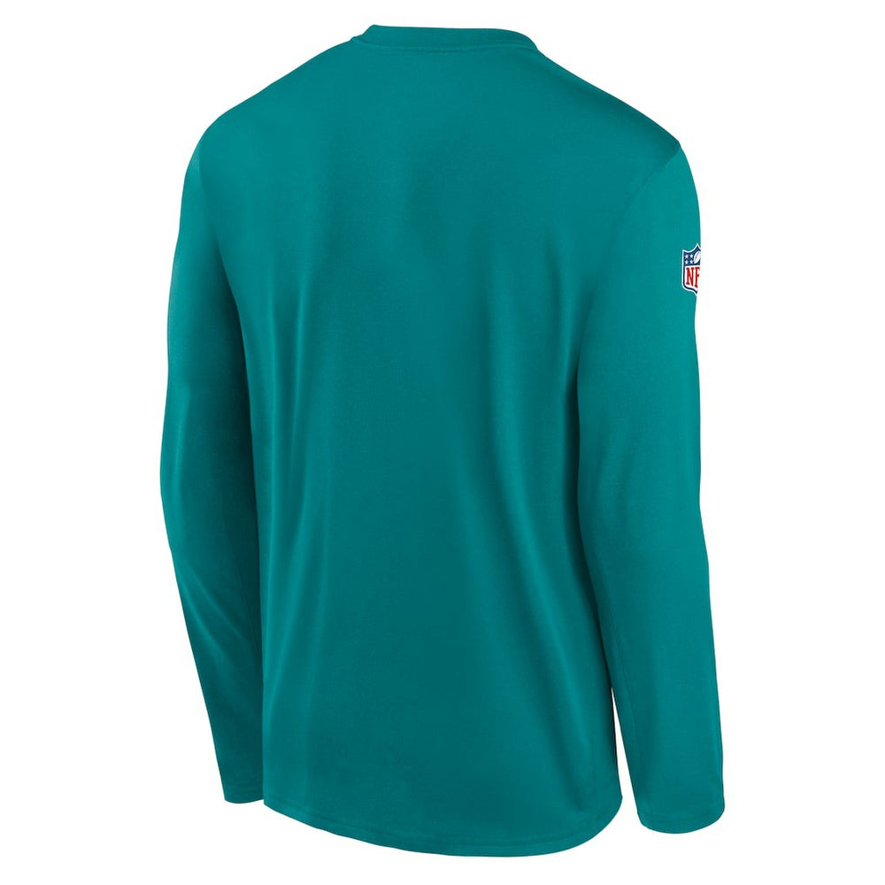 Miami Dolphins Legend Small Logo Dri-FIT Long Sleeve T-Shirt Aqua | Nike for Sale
