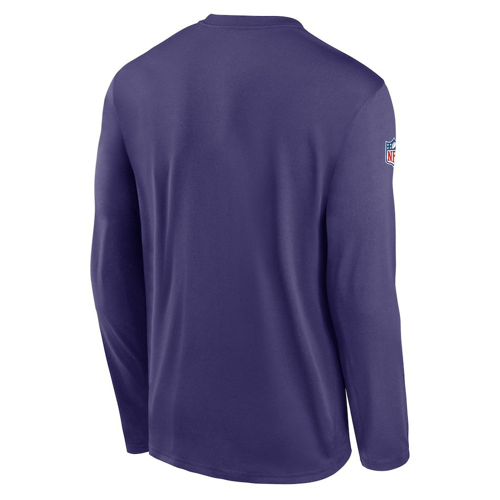 Minnesota Vikings Legend Small Logo Dri-FIT Long Sleeve T-Shirt Purple | Nike for Sale
