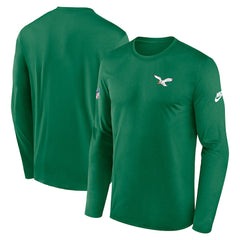 Philadelphia Eagles Legend Small Logo Dri-FIT Long Sleeve T-Shirt Kelly Green | Nike for Sale