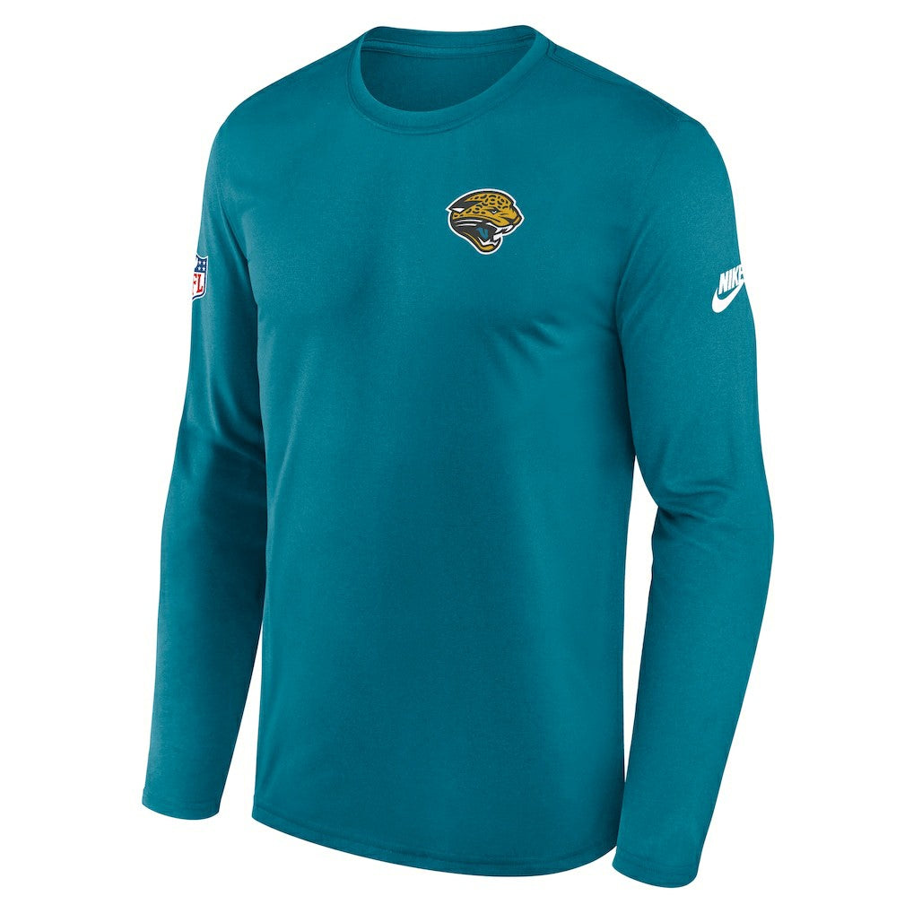 Jacksonville Jaguars Legend Small Logo Dri-FIT Long Sleeve T-Shirt Teal | Nike for Sale