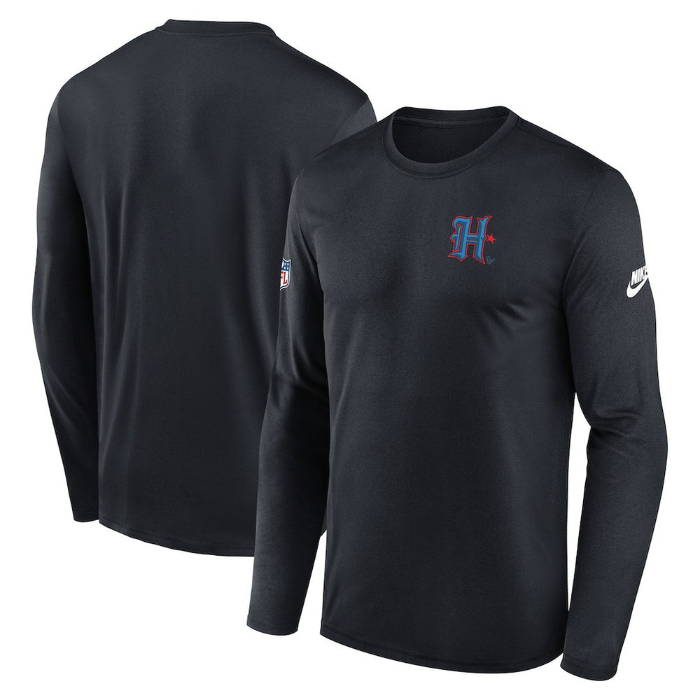 Houston Texans Legend Small Logo Dri-FIT Long Sleeve T-Shirt Navy | Nike for Sale