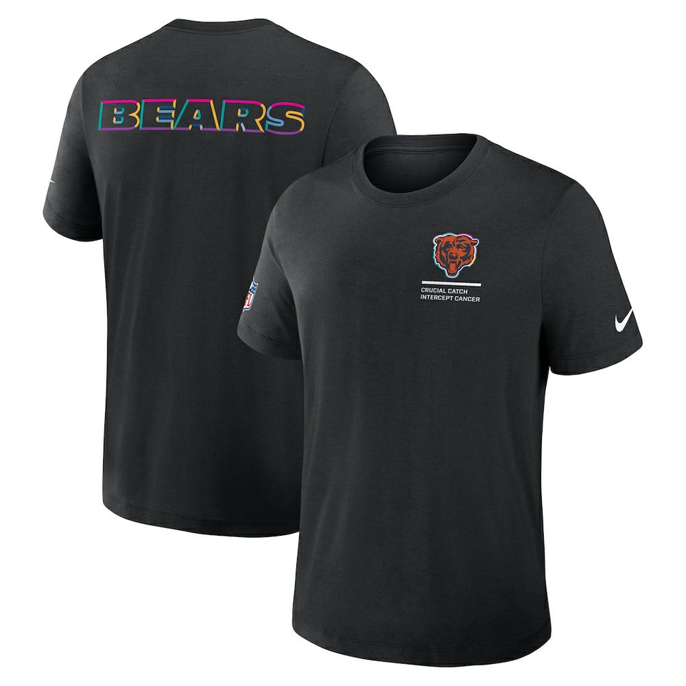 Chicago Bears 2025 NFL Crucial Catch Tri-Blend Dri-FIT T-Shirt Black | Nike for Sale