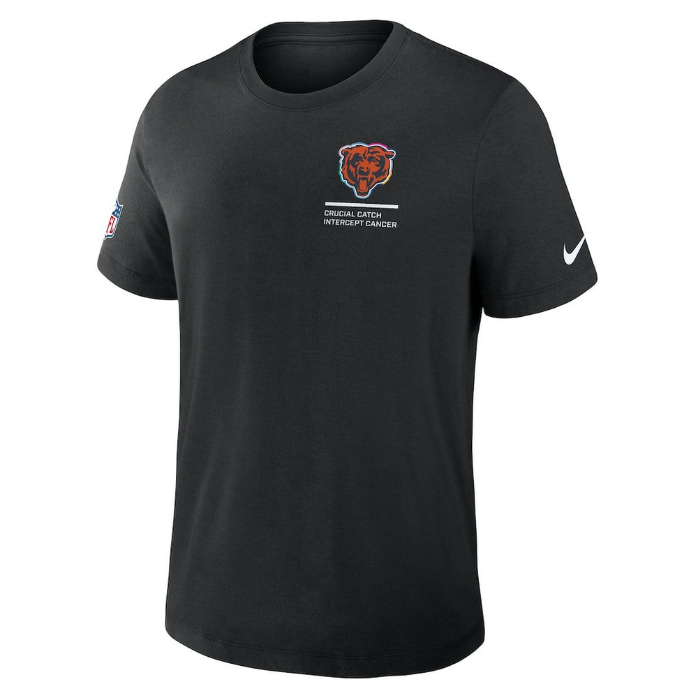Chicago Bears 2025 NFL Crucial Catch Tri-Blend Dri-FIT T-Shirt Black | Nike for Sale