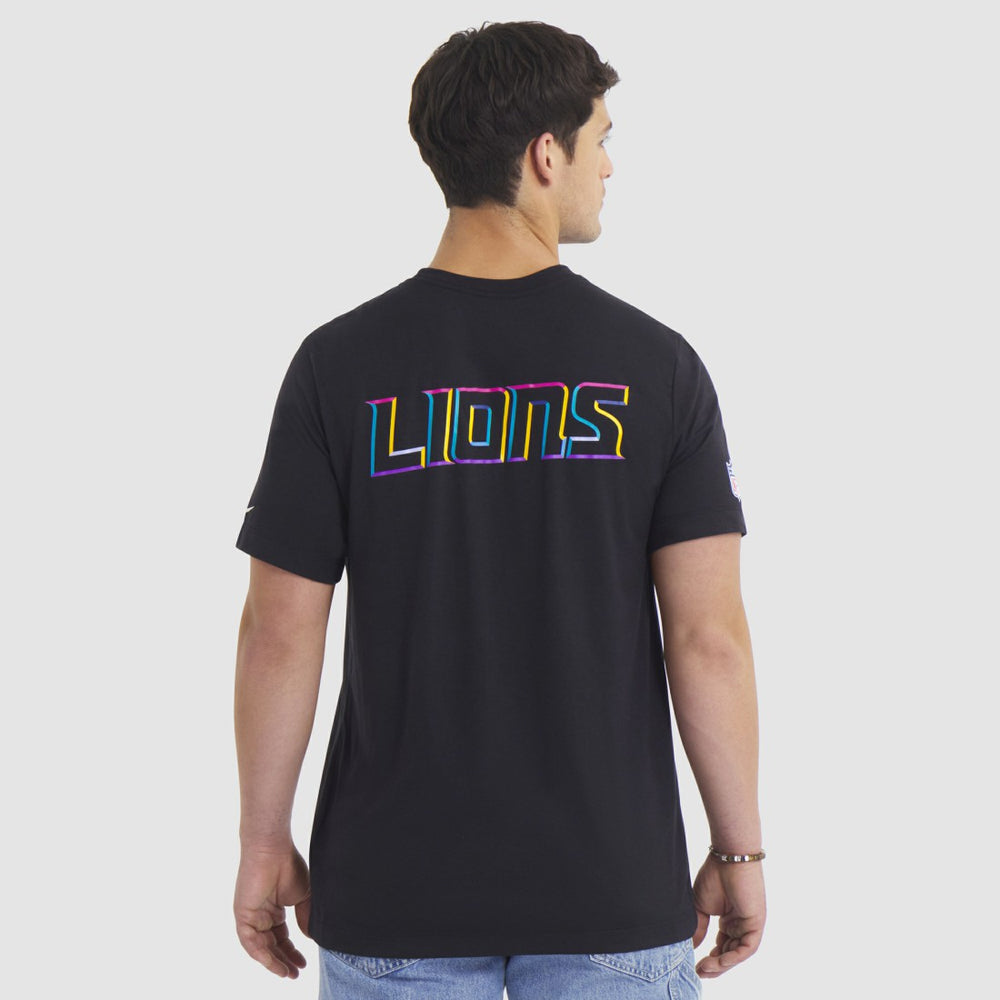 Detroit Lions 2025 NFL Crucial Catch Tri-Blend Dri-FIT T-Shirt Black | Nike for Sale