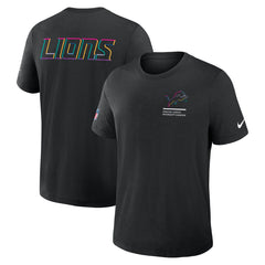 Detroit Lions 2025 NFL Crucial Catch Tri-Blend Dri-FIT T-Shirt Black | Nike for Sale