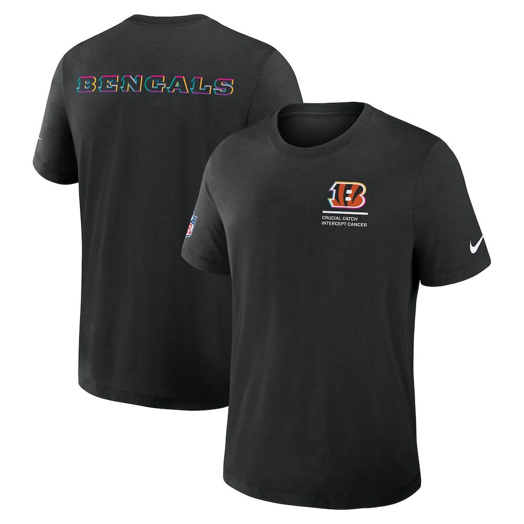 Cincinnati Bengals 2025 NFL Crucial Catch Tri-Blend Dri-FIT T-Shirt Black | Nike for Sale