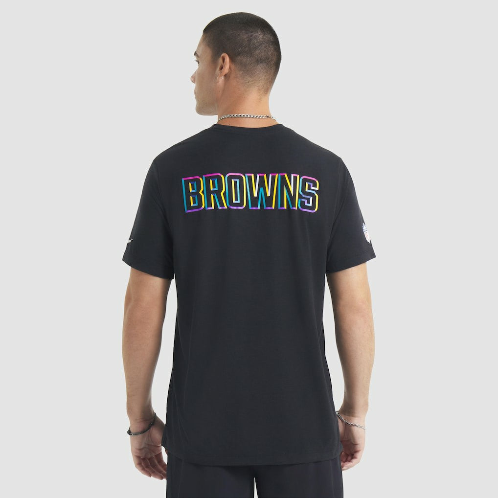 Cleveland Browns 2025 NFL Crucial Catch Tri-Blend Dri-FIT T-Shirt Black | Nike for Sale