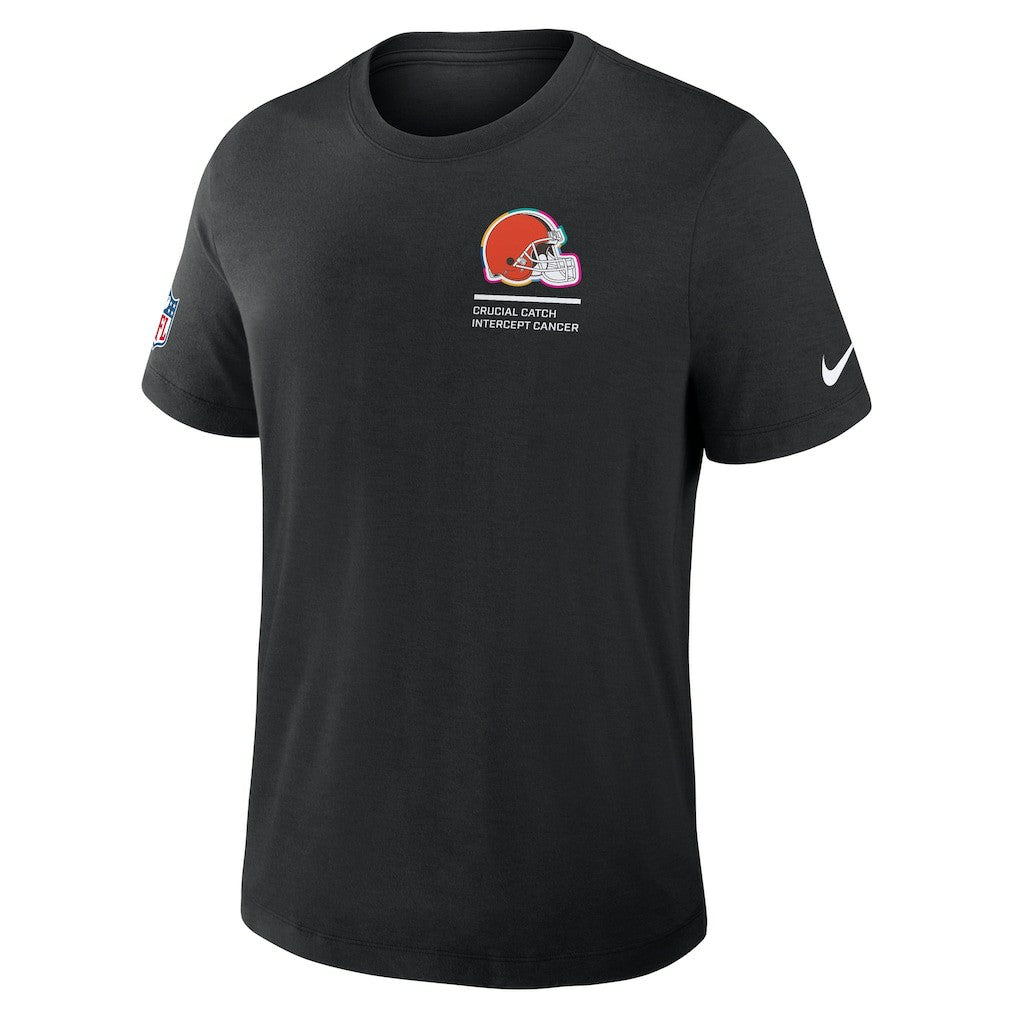 Cleveland Browns 2025 NFL Crucial Catch Tri-Blend Dri-FIT T-Shirt Black | Nike for Sale