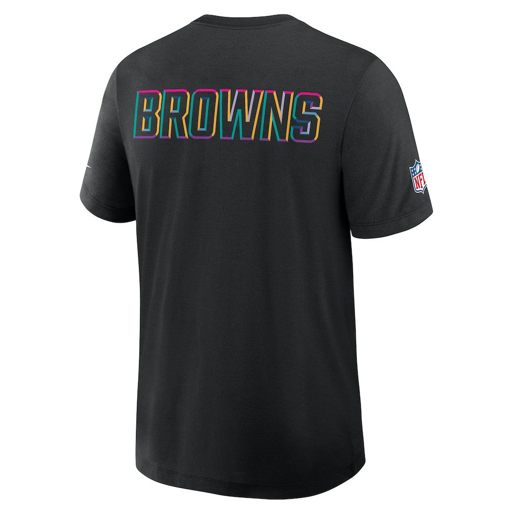 Cleveland Browns 2025 NFL Crucial Catch Tri-Blend Dri-FIT T-Shirt Black | Nike for Sale