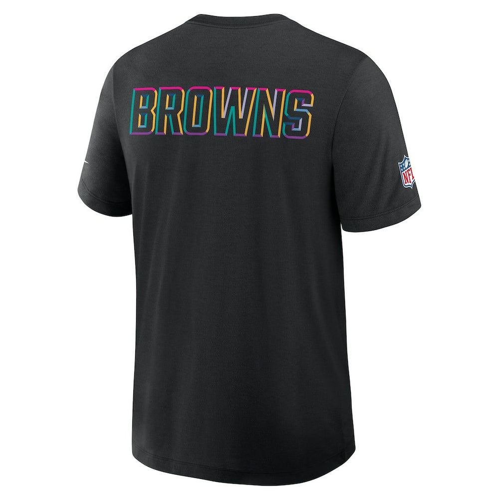 Cleveland Browns 2025 NFL Crucial Catch Tri-Blend Dri-FIT T-Shirt Black | Nike for Sale