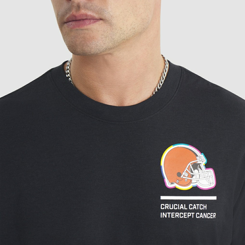 Cleveland Browns 2025 NFL Crucial Catch Tri-Blend Dri-FIT T-Shirt Black | Nike for Sale