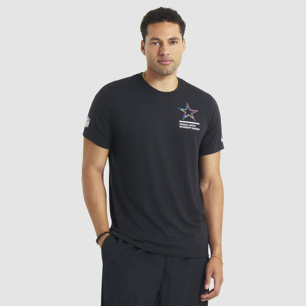 Dallas Cowboys 2025 NFL Crucial Catch Tri-Blend Dri-FIT T-Shirt Black | Nike for Sale