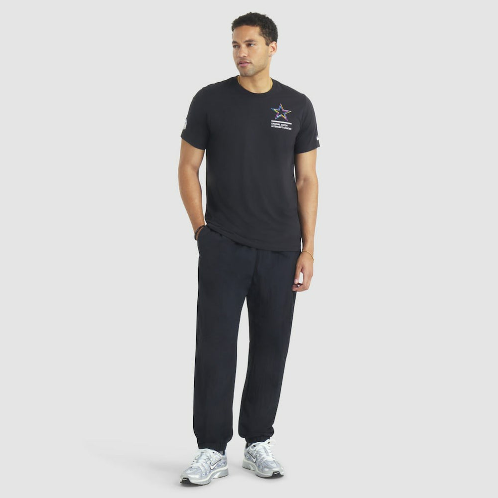 Dallas Cowboys 2025 NFL Crucial Catch Tri-Blend Dri-FIT T-Shirt Black | Nike for Sale