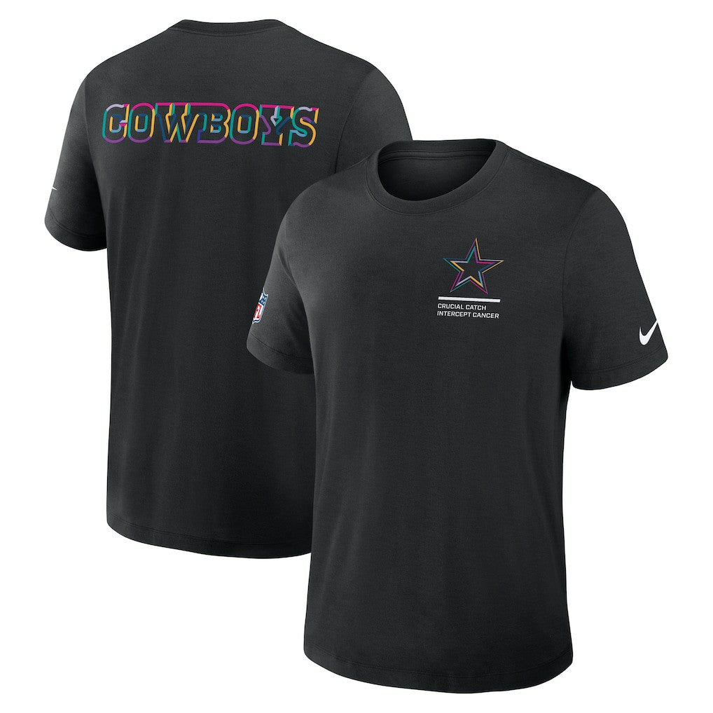 Dallas Cowboys 2025 NFL Crucial Catch Tri-Blend Dri-FIT T-Shirt Black | Nike for Sale