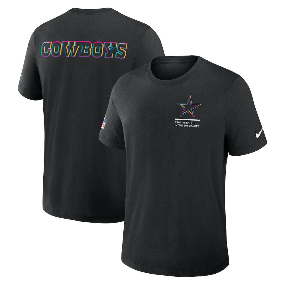 Dallas Cowboys 2025 NFL Crucial Catch Tri-Blend Dri-FIT T-Shirt Black | Nike for Sale