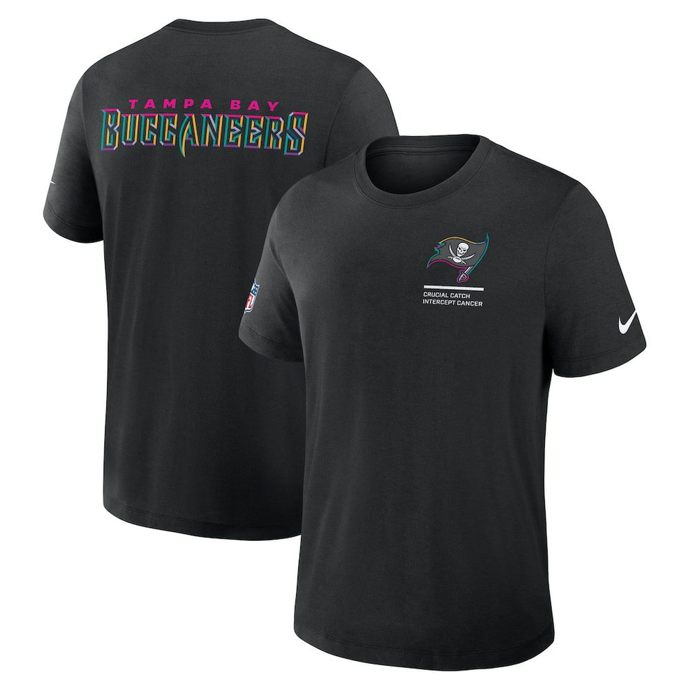 Tampa Bay Buccaneers 2025 NFL Crucial Catch Tri-Blend Dri-FIT T-Shirt Black | Nike for Sale
