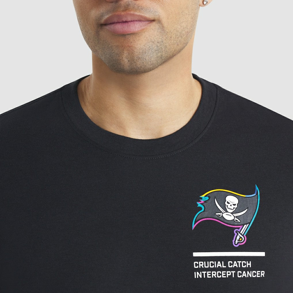 Tampa Bay Buccaneers 2025 NFL Crucial Catch Tri-Blend Dri-FIT T-Shirt Black | Nike for Sale